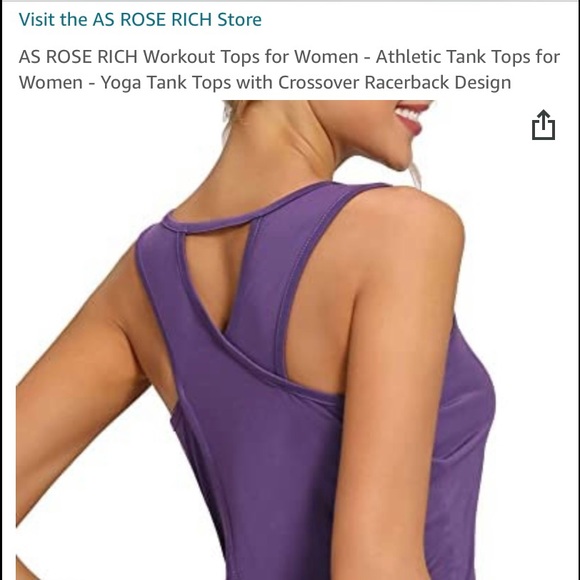 Workout Tops for Women with Crossover sexy back design ( brand new in package ) - Picture 2 of 6